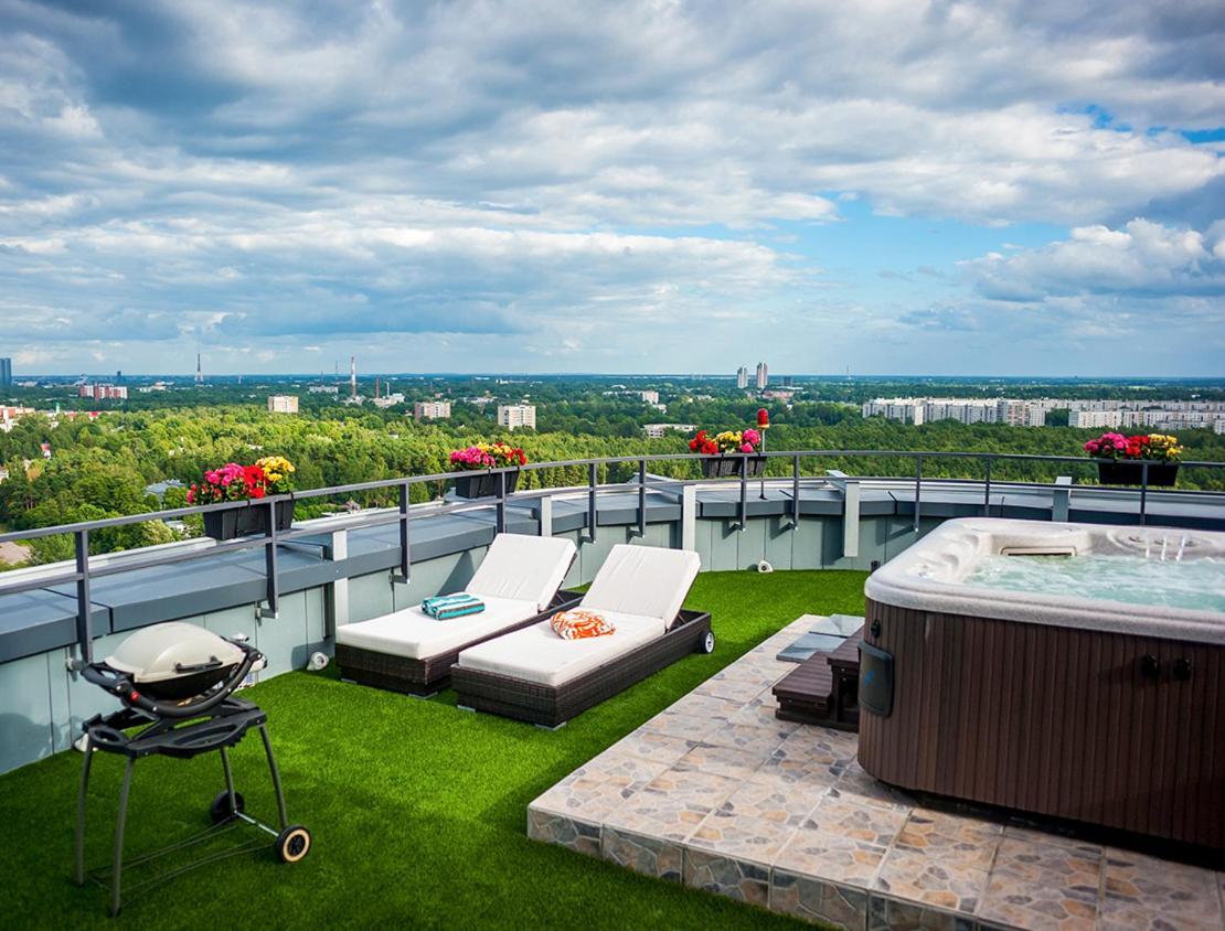 Skyhouse Riga Private Penthouse And Spa Kültér fotó